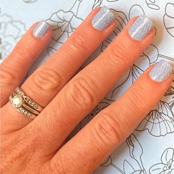 *Exclusive* Color Street: Denim Diva | Light Blue Jeans Twill Western Cowboy - Picture 2 of 13